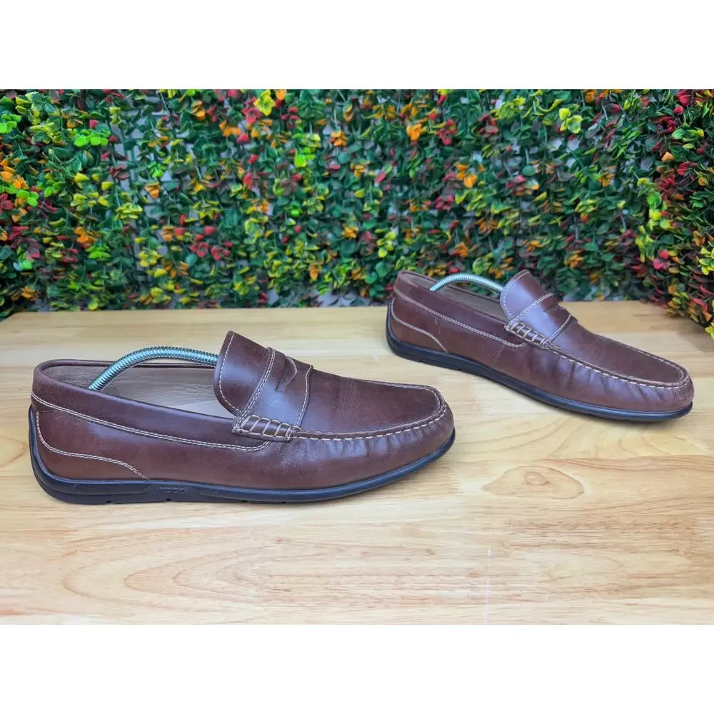 Ecco Classic Moc 2.0 Loafer Moccasin Shoes Genuine Leather Brown EUR‎ 44 US 11